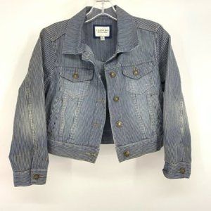 I love H81 Stripes Denim Jacket Medium